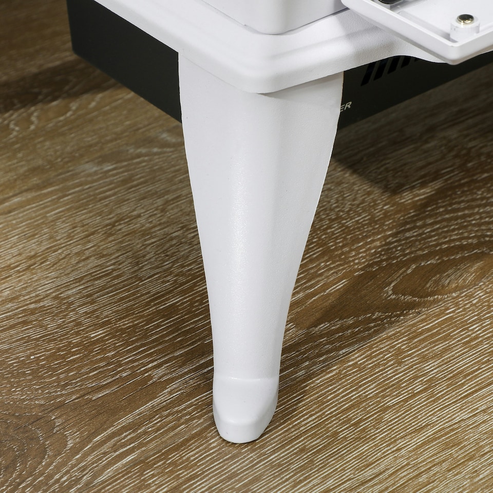 image 1 of HOMCOM Freestanding Fireplace Flame Effect Electric Heater Log Burning White