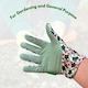 image 4 of Marco Paul Green Floral Cotton Grip Garden Gloves Green