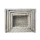image 4 of Set of 4 Antique Wash Wooden Handled Wicker Storage Basket | Grey | Grey | Not provided