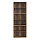 image 2 of Essential Wide 5 Shelf Bookcase in Vintage Oak