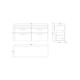 image 2 of Balterley Millwich Contemporary 4 Drawer Wall Hung Vanity Unit with Laminate Black Galaxy Granite Worktop, Gloss White, 1200mm