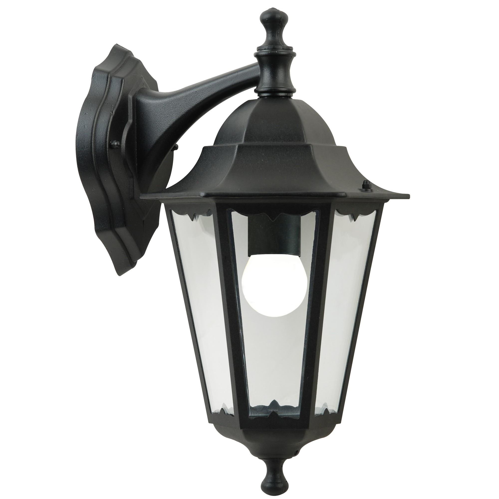 Nordlux Cardiff Outdoor Wall Light Black Aluminium Solar E27 Sensor Weatherproof - Mains Powered, IP44 Black Black
