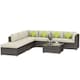 image 1 of Outsunny 8pc Rattan Sofa Garden Furniture Aluminium Outdoor Patio Set Brown