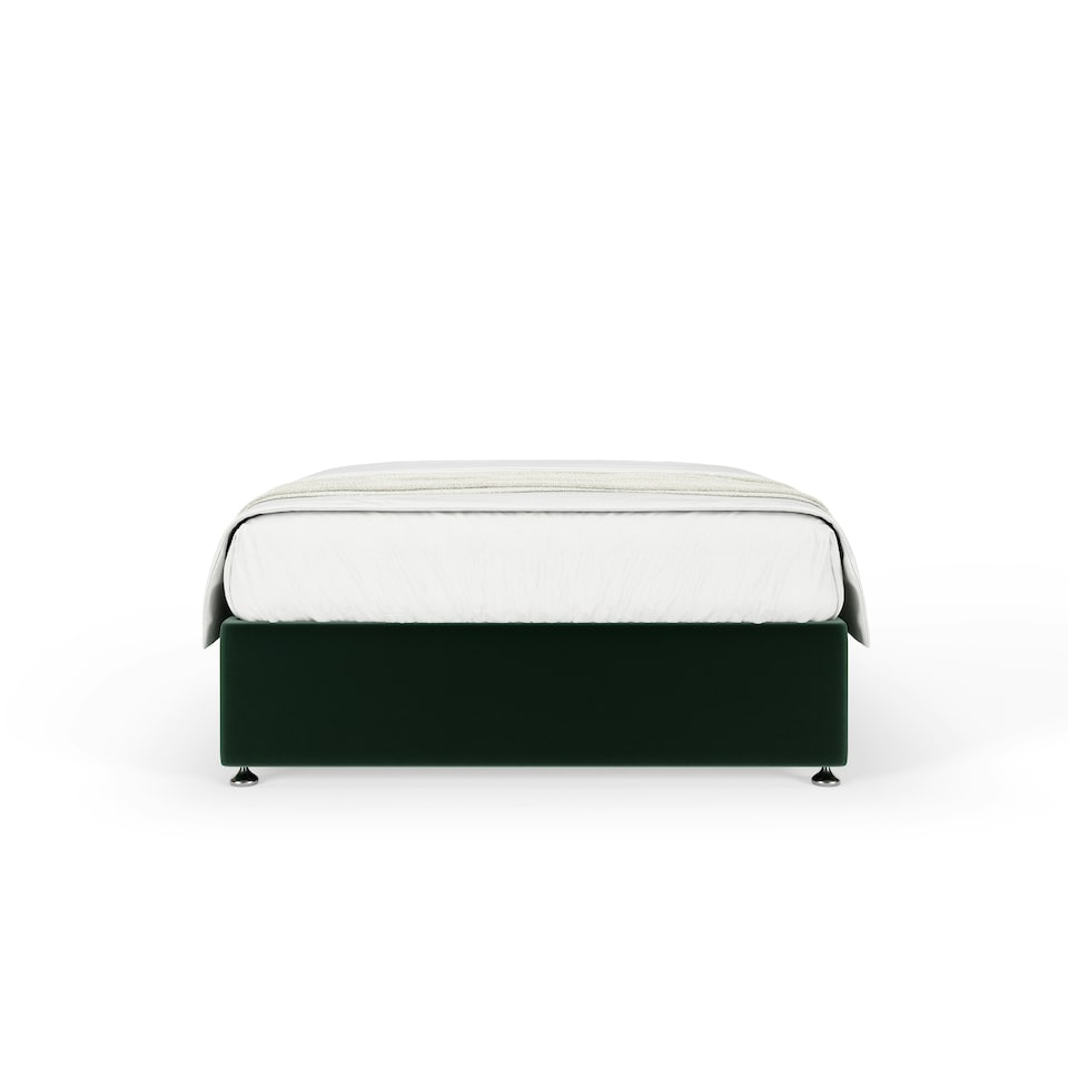 image 1 of Signature Platinum 2000 Pocket Sprung Green Plush Velvet Divan Set Small Double