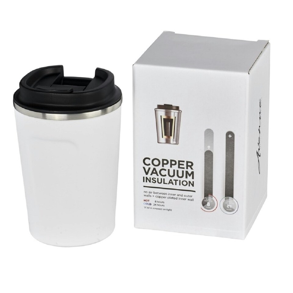 image 1 of Avenue Thor 360 ml Leak-Proof Copper Vacuum Tumbler - White - One Size