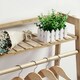 image 3 of Living and Home Bamboo Bedroom Garment Clothes Rack 110cm - Natural