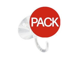 Securit Suction Hook (Pack of 3) - Clear - 25mm