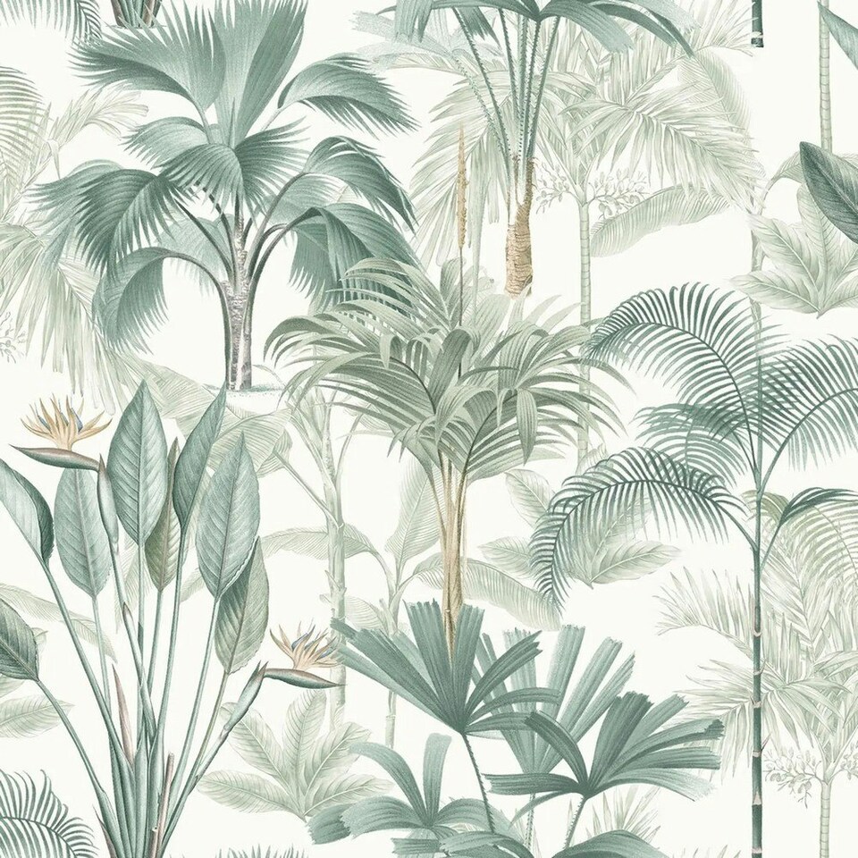 image 1 of Arthouse King Palm Leaf Wallpaper - Green - One Size