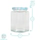 image 5 of Argon Tableware Hexagonal Glass Jam Jars with Silver Lids - 250ml - Pack of 24