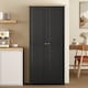 image 7 of HOMCOM 172cm Wooden Storage Cabinet Cupboard With 4 Shelves Black