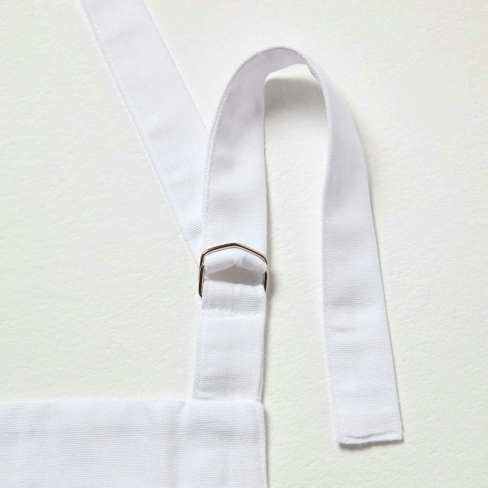 image 1 of Homescapes Plain White Cotton Apron