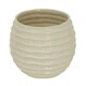 image 1 of Pallida Ridged Pot Vase - Ceramic - L27 x W27 x H23 cm - White White