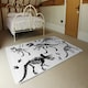 image 3 of Stylish Dinosaur Silhouettes (Rug) Black | L
