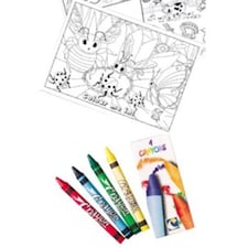 Bugs and Slugs A4 Colouring Sheet with 4 Crayons