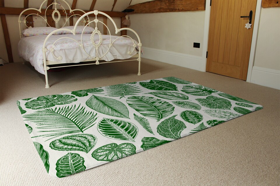 image 1 of Leaves Mixed Rug | Multi