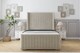 image 1 of Sloomy Marlborough Cream Plush Bed Frame With Mattress With 50"  Upholstered Wingback Headboard 3' Single