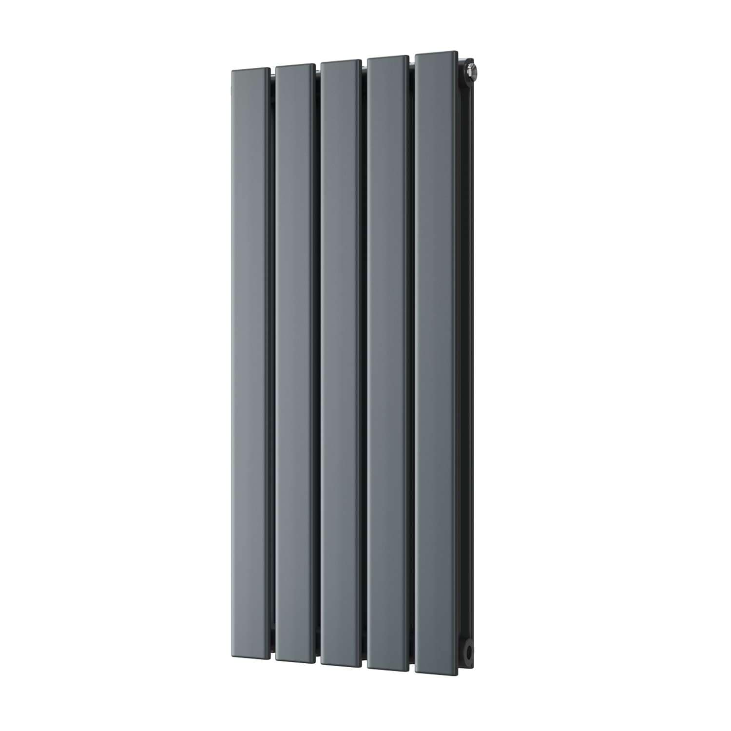Typhoon Designer Double Panel Bathroom Radiator w/ Feet - Anthracite Grey (H) 800mm x (W) 340mm