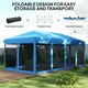 image 4 of Outsunny 6 x 3(m) Pop Up Party Tent Canopy with 6 Removable Sidewalls Blue