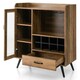 image 7 of COSTWAY Kitchen Storage Cabinet Wine Cabinet Sideboard Grey