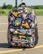 image 4 of Pokemon Pikachu Charizard Gengar Meowth Backpack in Black - Kids Character All Over Print Bag - Adjustable Shoulder Straps, Front Pocket & Mesh Holder | Black | Black