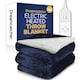 image 1 of Dreamcatcher Navy Blue Soft Microfleece & Sherpa Electric Blanket Heated Throw 160x120cm | Blue | Blue | One Size | 1