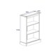 image 4 of Core Products Corona, Low Narrow Bookcase H103.6cm x W46cm x L20cm Brown