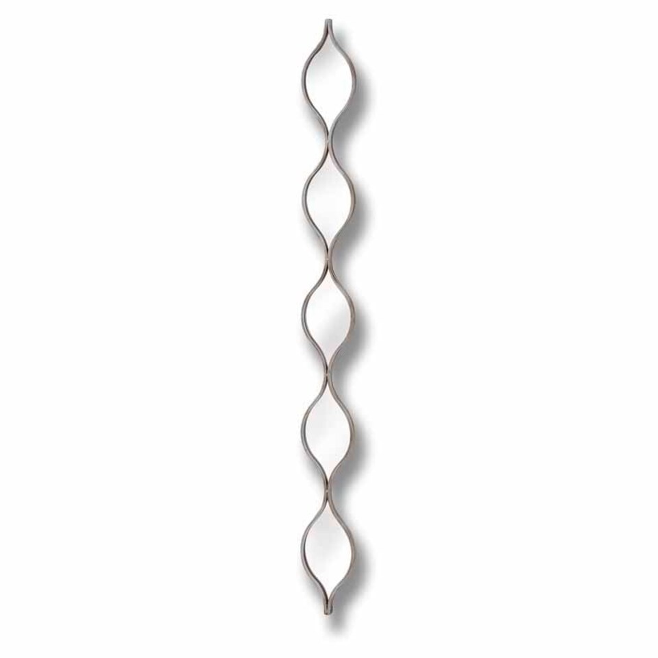 image 1 of Decorative Hanging Mirror - Glass - L2 x W13 x H146 cm - Silver Grey