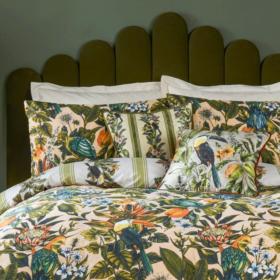 image 1 of Furn Leilani Printed Floral Single Duvet Set Multi | Single