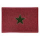 image 1 of Christmas Star PVC Spaghetti Doormat - Red, Black & Green Design Red | 90cm x 60cm
