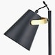 image 10 of Black and Brushed Brass Task Floor Lamp Black | Gold