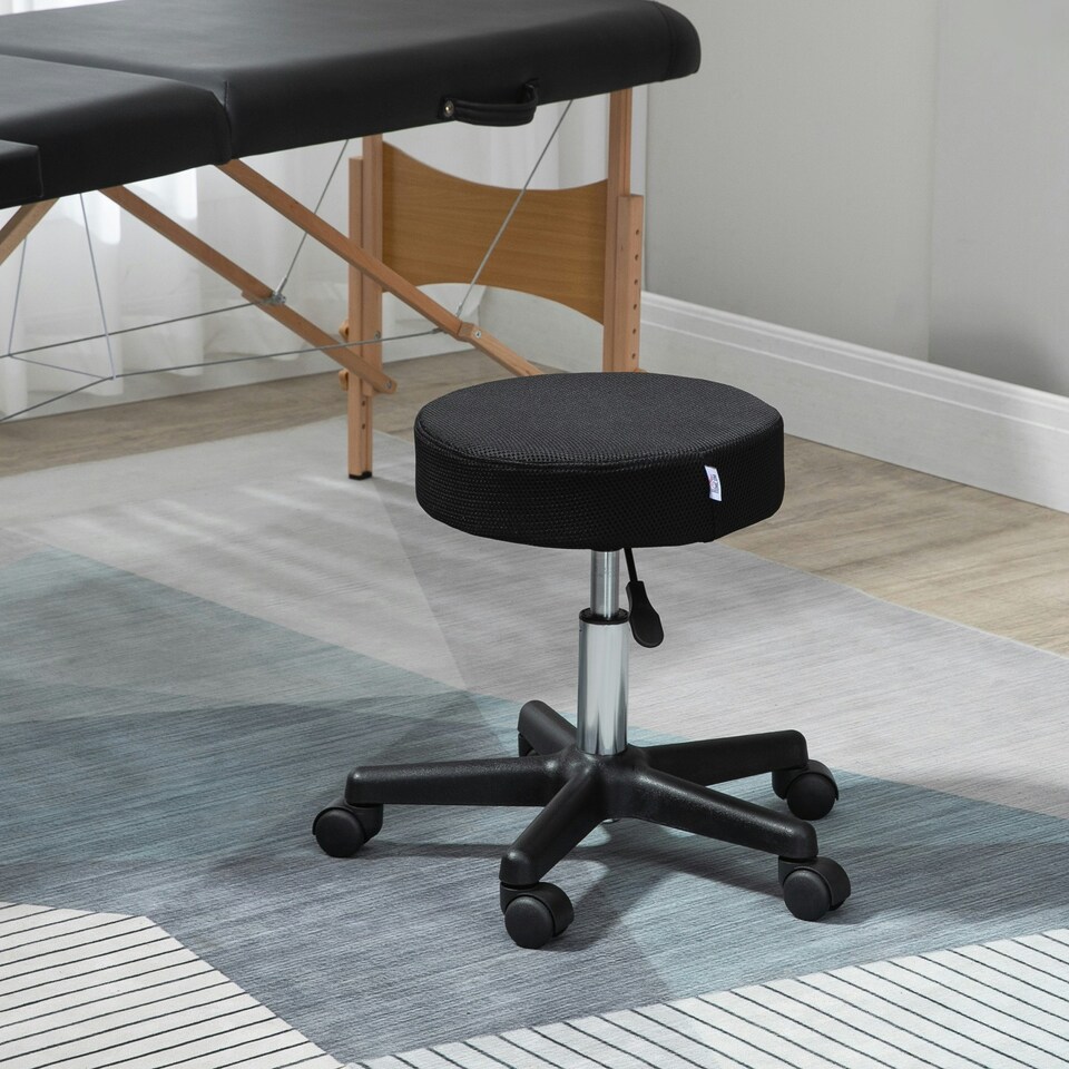image 1 of HOMCOM Beauty Massage Salon Facial Manicure Barber SPA Chair Stool Swivel