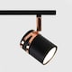 image 1 of ValueLights Modern Matte Black And Copper 3 Way Adjustable Straight Bar Ceiling Spotlight