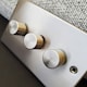 image 3 of SE HOME Satin / Brushed Chrome 1 Gang Single Coaxial TV Socket Black | Satin Chrome