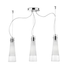 Kuky  3 Light Ceiling Pendant Bar Chrome, E27