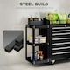 image 5 of HOMCOM 7 Drawer Lockable Steel Tool Chest on Wheels for Workshop, Black
