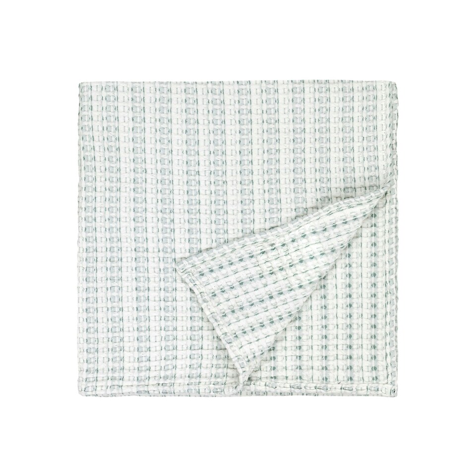 image 1 of Yard Waffle Textured 100% Cotton Bedspread 140 x 220 cm Multi