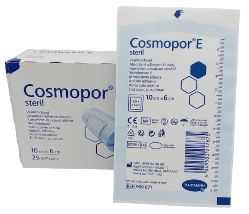 image 1 of Cosmopor E 10cm x 6cm Sterile Wound Dressings - Box of 25