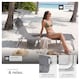 image 4 of Sun Lounger - foldable with sun canopy | Grey | grey | 1