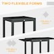 image 3 of Outsunny Extendable Outdoor Dining Table Patio Table with Frame