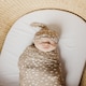 image 4 of Copper Pearl Knitted Swaddle Blanket Fawn