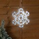 image 2 of ValueLights Christmas Snowflake White Illuminated Decoration and Integrated LED 2.4W Cool White Bulb