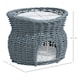 image 4 of PawHut 2-Tier Elevated Pet Cushion Bed Basket Willow Cat Tree House Condo Kennel