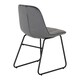 image 4 of Quebec Straight Edge Dining Set with 4 Velvet Lukas Chairs Grey