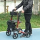 image 2 of HOMCOM 4 Wheel Rollator Walker,  Adjustable Mobility Walker with Bag, Red