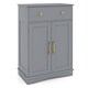 image 6 of COSTWAY Floor Storage Cabinet Buffet Sideboard with Drawer-Grey