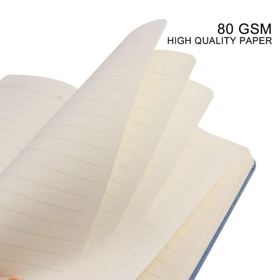 image 1 of Single A5 96 Sheets Ruled PU Leather Hardcover Notebook with Elastic Closure