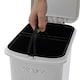 image 3 of Living and Home 30L 2-Tier Dry Wet Separation Trash Bin with Dividers | Grey