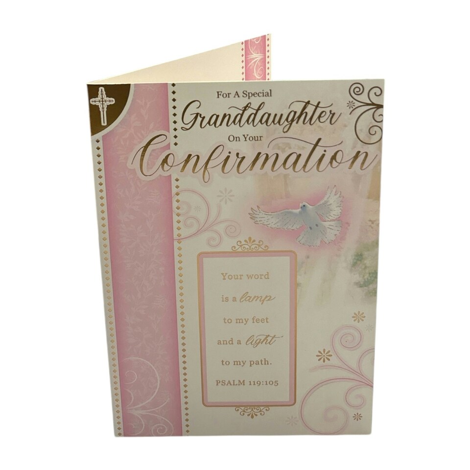 image 1 of For Special Granddaughter Dove Design Confirmation Religious Greeting Card