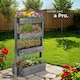 image 8 of Vertical Planter Flora in a Rustic Wooden Design with 3 to 5 Tiers and Plant Fleece Included | Grey | grey | 45 x 85 x 140 cm | 1