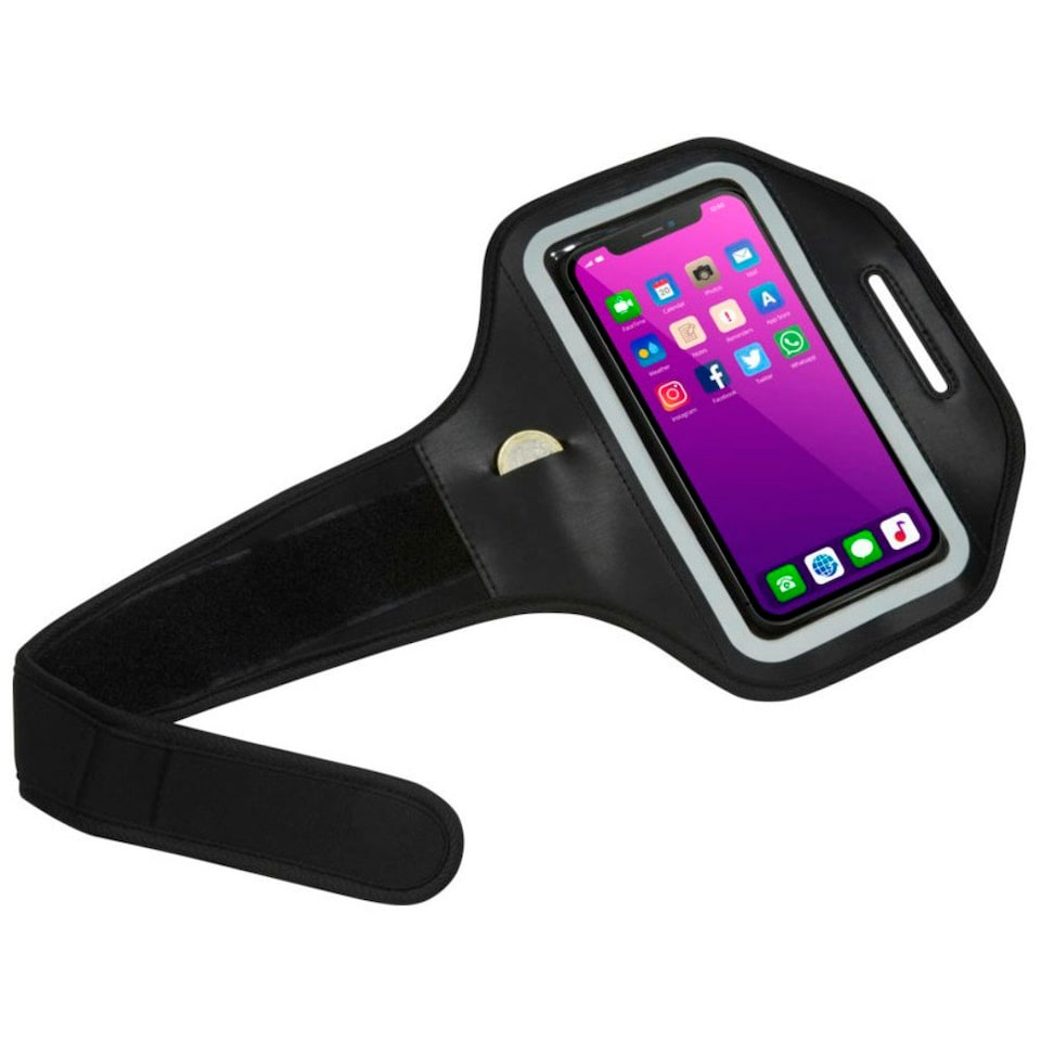 image 1 of Bullet Reflective Smartphone Bracelet Case - Solid Black - One Size